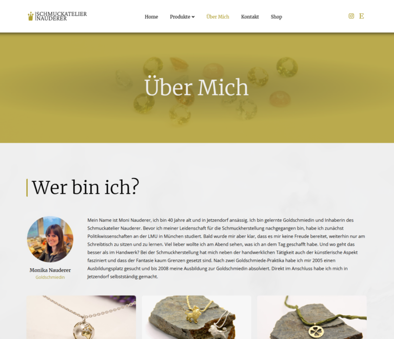 Ausschnitt Website Schmuckatelier Nauderer